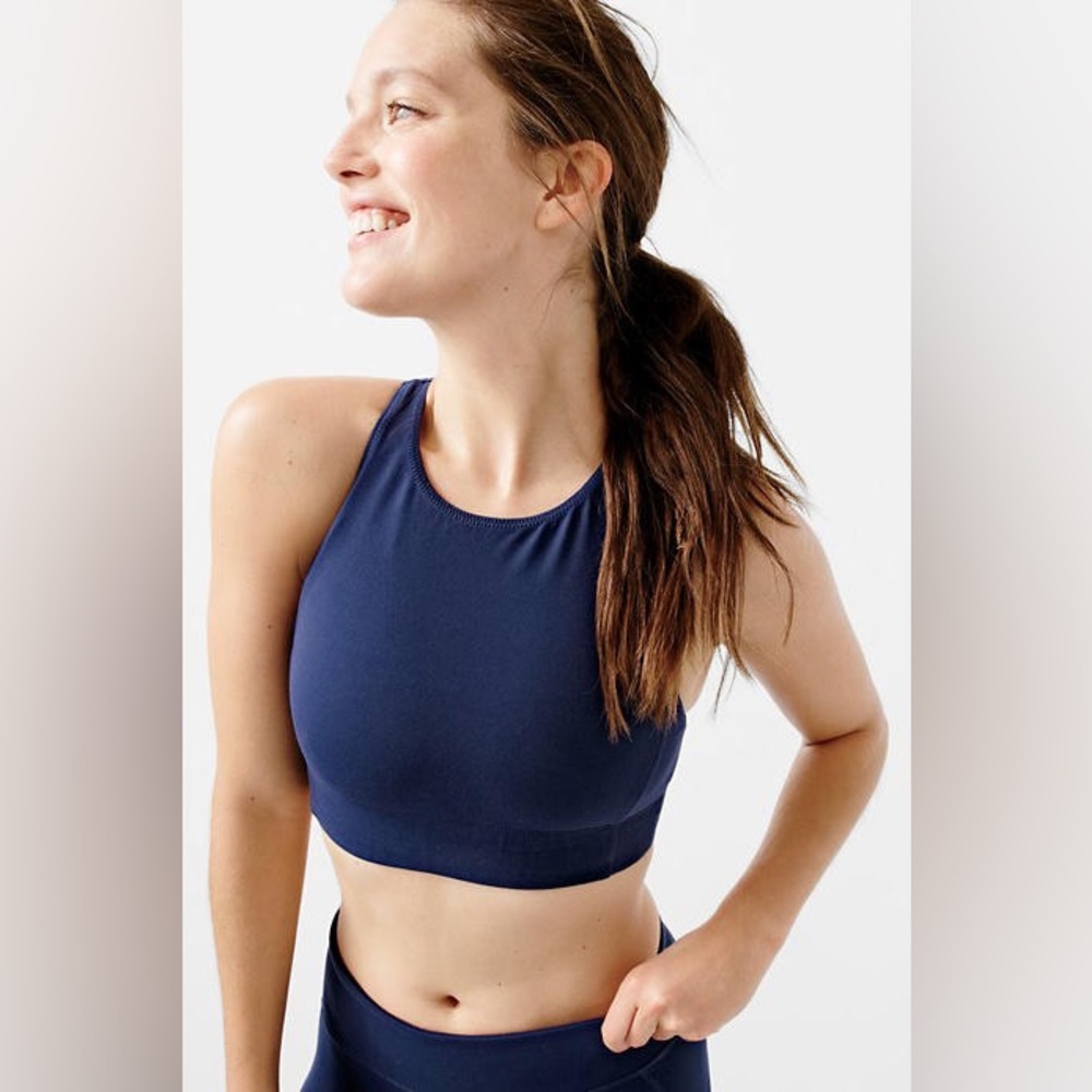 New Balance X J.Crew Performance High Neck Sports Crop Top Bra